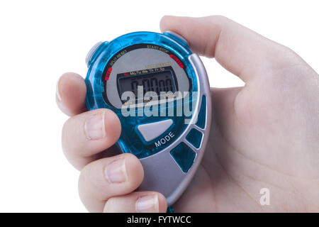 Blue Digital Timer Stock Photo