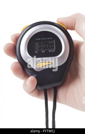 Black Digital Stopwatch Stock Photo