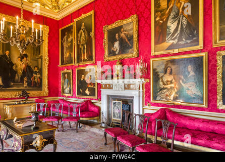 Red Drawing Room, Blenheim Palace, Woodstock, Oxfordshire, UK Stock Photo