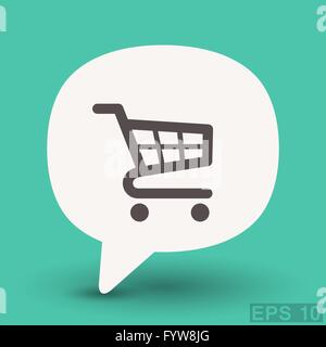 Pictograph of shopping cart. Vector concept illustration for design. Eps 10 Stock Vector