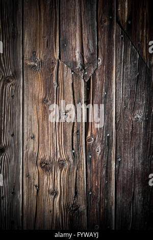 Dark planks with nails Stock Photo