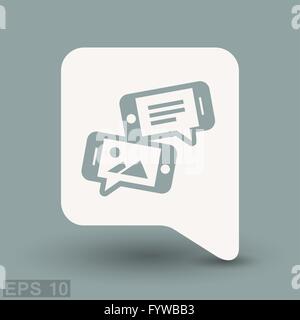 message or chat on smartphone icon Stock Vector