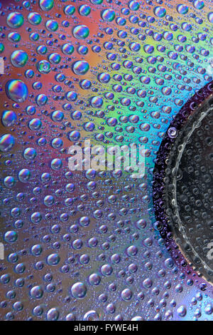 watter drops on cd Stock Photo