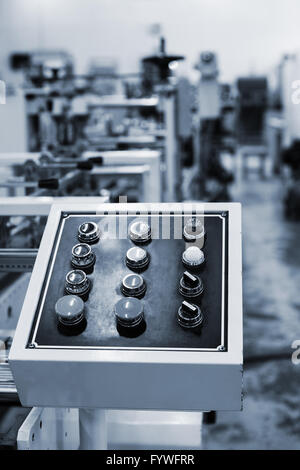 Control panel of equipment Stock Photo