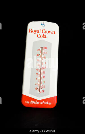 Vintage Royal Crown Cola Advertising Thermometer Stock Photo