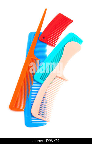 combs on white background Stock Photo