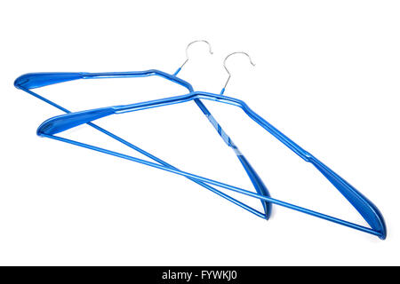 blue coat hanger Stock Photo