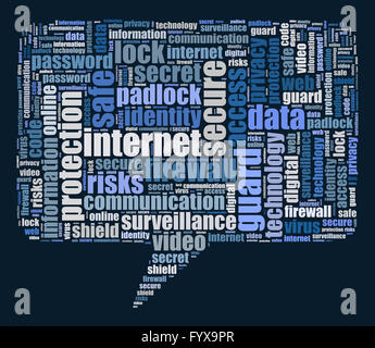 Security word cloud  illustration concept Stock Photo