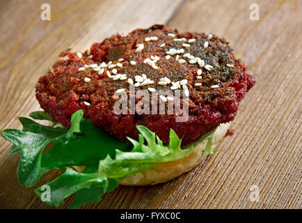 Quarter Pounder Beet Burger Stock Photo