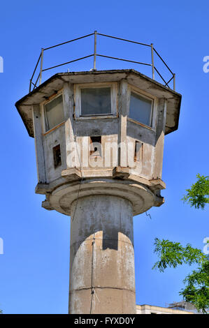 Watchtower, lookout tower, GDR, Erna Berger Street, Tiergarten, Mitte, Berlin, Germany / Erna-Berger-Strasse, German Democratic Republic Stock Photo