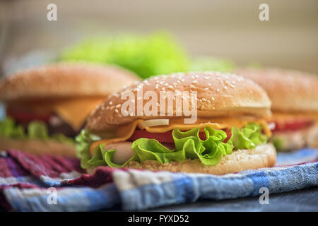 home made burgers Stock Photo