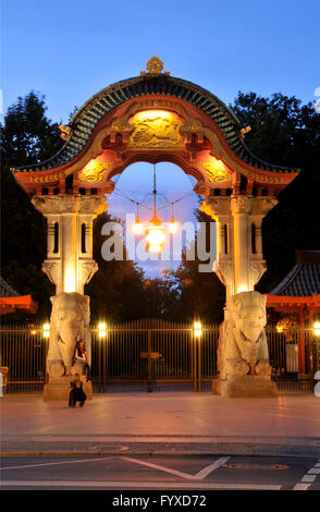 Elephant Gate, Berlin Zoological Garden, Budapester Strasse, Tiergarten, Mitte, Berlin, Germany / Zoologischer Garten Stock Photo