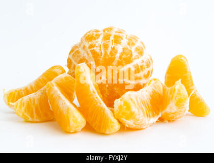 Tangerine peeled Stock Photo