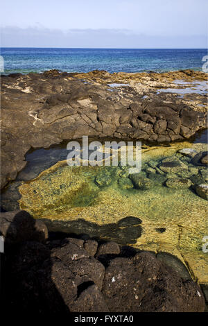 cloudy isle foam rock spain landscape stone sky Stock Photo - Alamy