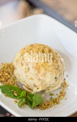 pistachio ice cream Stock Photo