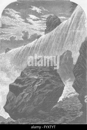 CANADA: Niagara Falls(Western Side), antique print c1880 Stock Photo