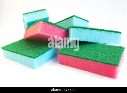 Red blue sponges Stock Photo