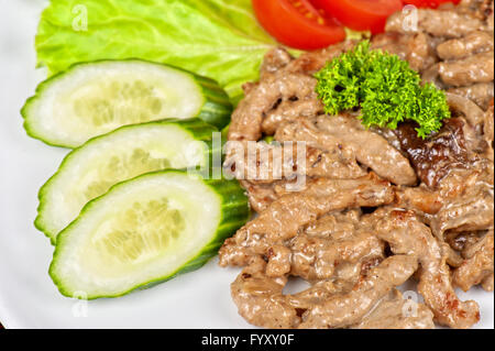 Pork chop with vegetable Stock Photo