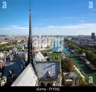 Paris panorama, France. Seine river Stock Photo