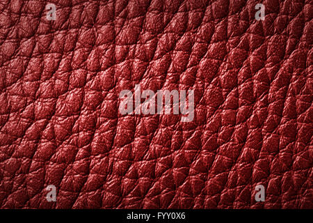 Genuine red leather background Stock Photo