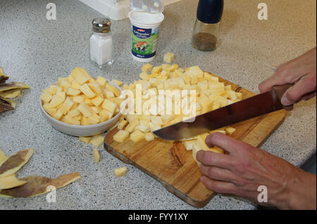 Cooking rutabaga Stock Photo