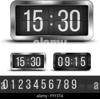 flip clock vector Stock Vector