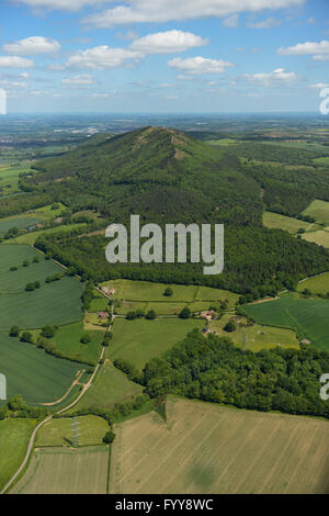 An aerial view of The Wrekin and surrounding Shropshire countryside Stock Photo