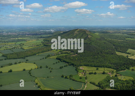 An aerial view of The Wrekin and surrounding Shropshire countryside Stock Photo