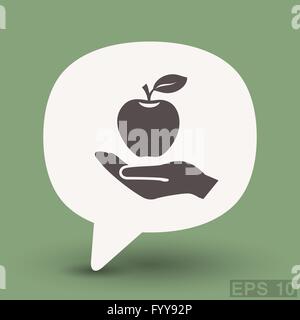 Pictograph of apple. Vector concept illustration for design. Eps 10 Stock Vector