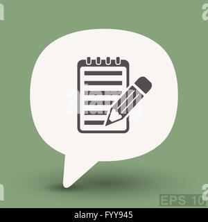 Pictograph of note. Vector concept illustration for design. Eps 10 Stock Vector