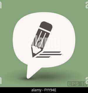 Pictograph of note. Vector concept illustration for design. Eps 10 Stock Vector