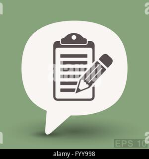 Pictograph of note. Vector concept illustration for design. Eps 10 Stock Vector