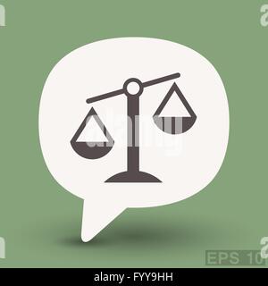 Pictograph of justice scales. Vector concept illustration for design. Eps 10 Stock Vector