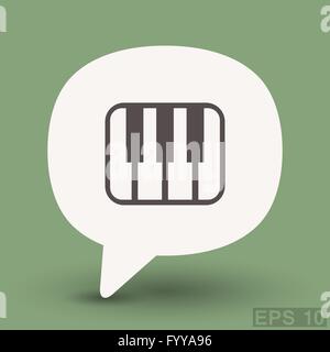 Pictograph of music keyboard. Vector concept illustration for design ...