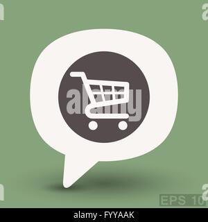 Pictograph of shopping cart. Vector concept illustration for design. Eps 10 Stock Vector