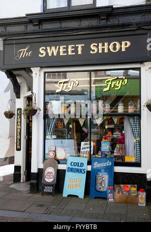 Traditional sweet shop in George Street, Hastings, East Sussex. UK Stock Photo