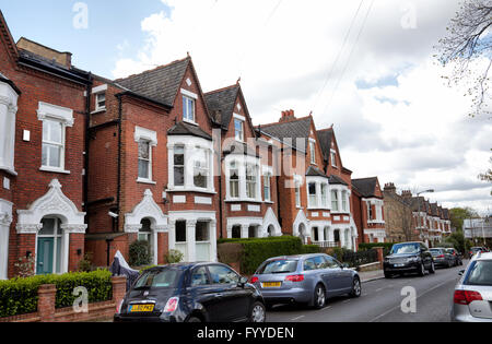 Houses on Nightingale Square in Balham SW12 - London UK Stock Photo