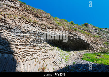 Eurasia, Caucasus region, Armenia, Kotayk province, Garni, Symphony of Stones basalt columns, Unesco World Heritage Site Stock Photo