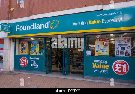 Poundland store in Croydon High Street south London UK Stock Photo