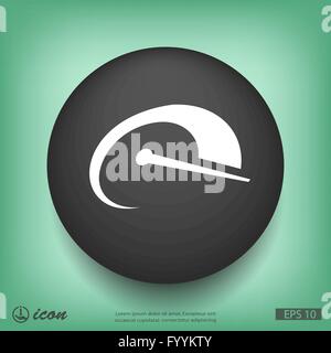 Pictograph of speedometer Stock Vector
