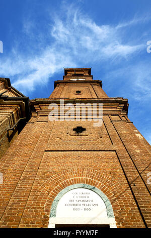 rose window  italy  lombardy     in  the samarate Stock Photo