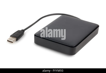 Black external hard drive Stock Photo