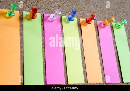 Sticky Note On Cork Board Stock Photo