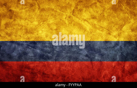 Colombia grunge flag. Vintage Stock Photo