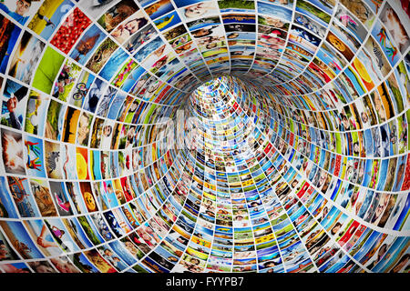 Tunnel of media Stock Photo