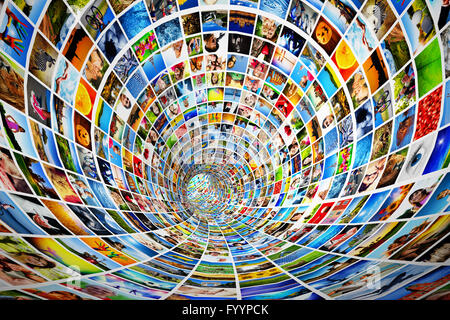 Tunnel of media Stock Photo