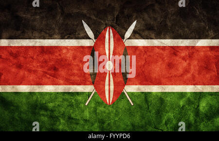 Kenya grunge flag. Vintage Stock Photo