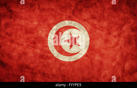 Tunisia grunge flag. Vintage Stock Photo