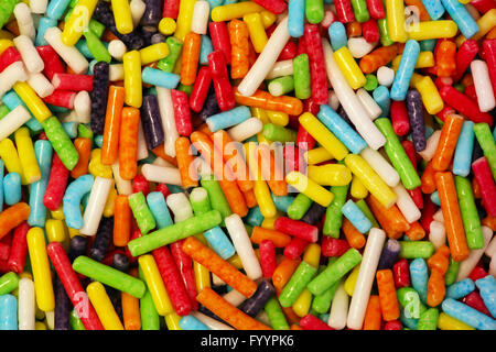 Colorful small sweet sugar sticks. Candy Stock Photo