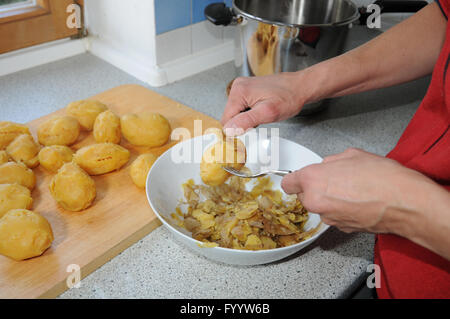 Cooking potato-maul bags Stock Photo